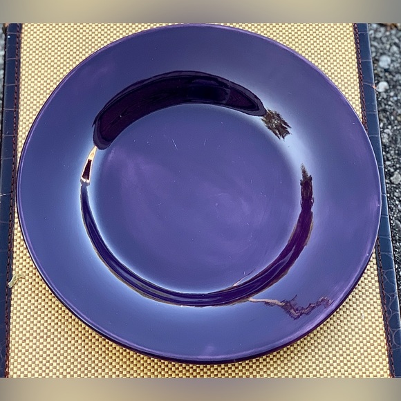 Pottery Barn SAUSALITO Fig Purple Glazed Earthenware Dinner Plate - Picture 7 of 16